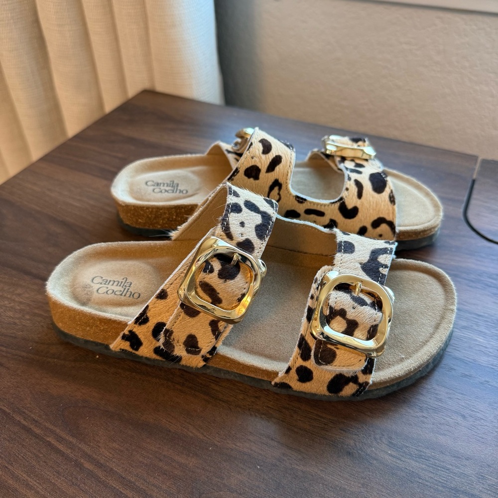 Camila Coelho Leopard Sandals, 7